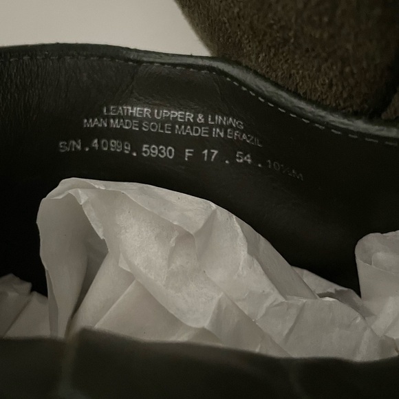 Tory Burch Sofia Lug Sole Bootie Green Suede Gold Logo 10.5 olive army Academia - Picture 2 of 12